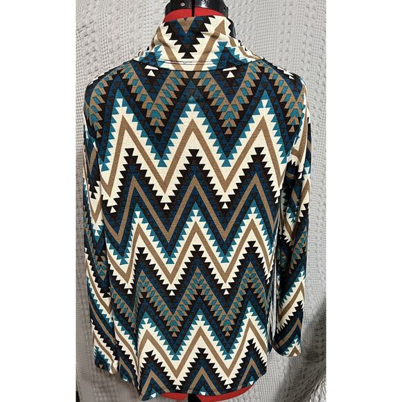 Aztec Bellamie Women Multicolor Cardigan Made in USA Open Front Size Small - Picture 3 of 5